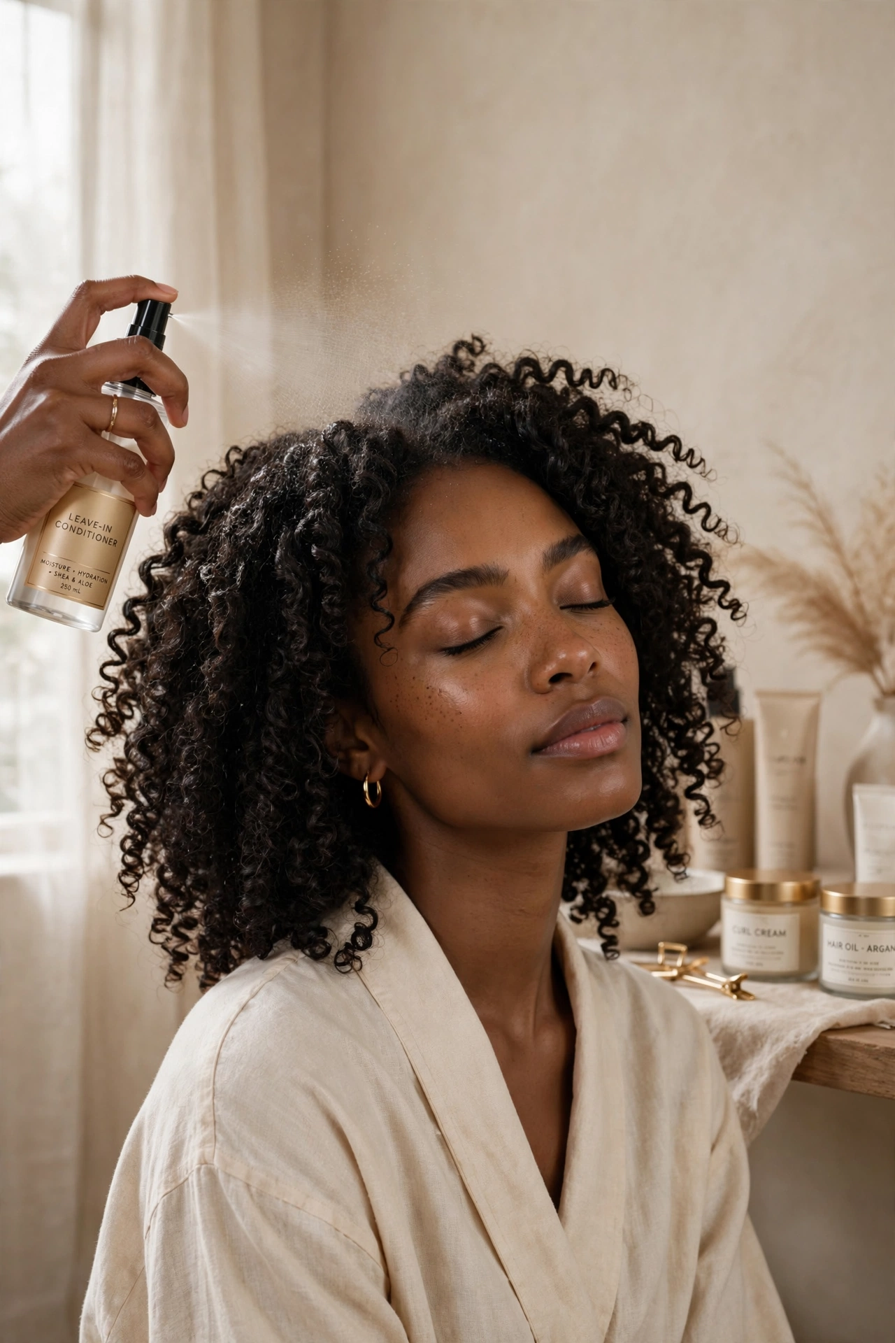 Moisture retention for Type 4 curls